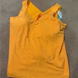 Lands' End Orange Bustier Tank Top Sleeveless